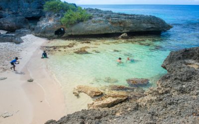 La plage du trou à Man Louis